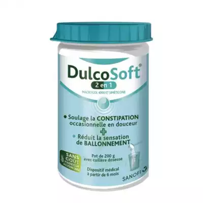Dulcosoft 2 En 1 Constipation Et Ballonnement Poudre à Diluer Fl/200g à FLEURANCE